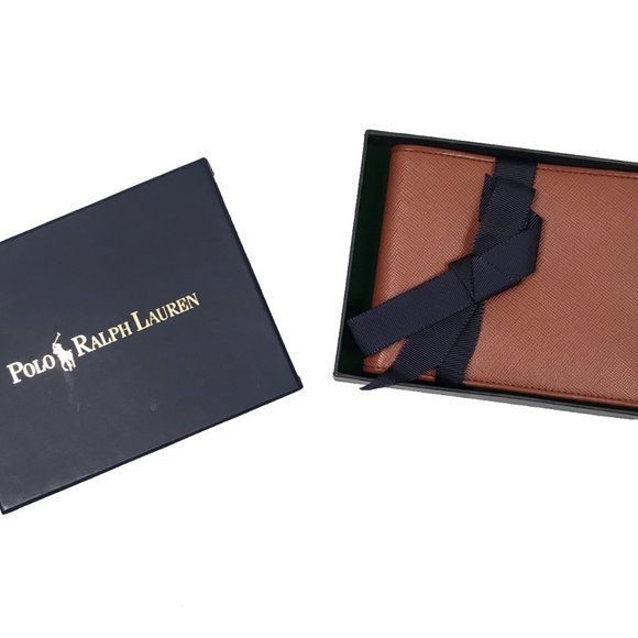 NEW IN BOX Vintage Polo Ralph Lauren Blackstone Billfold Wallet!BrownLeather